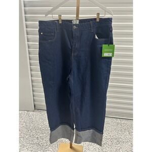 Kate Spade Jeans for Target Dark Wash Denim Cuff Crop Size 17 NWT